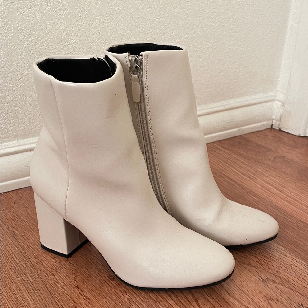 Altar'd State Cream Heeled Boots